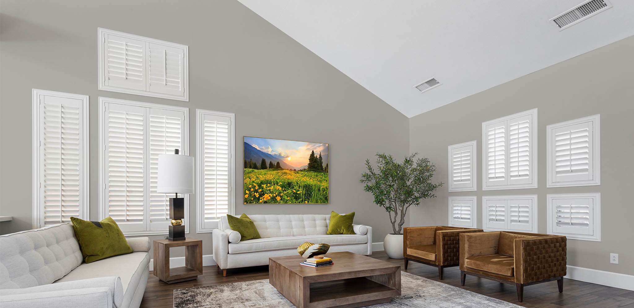 Shutters in a Fort Lauderdale living room