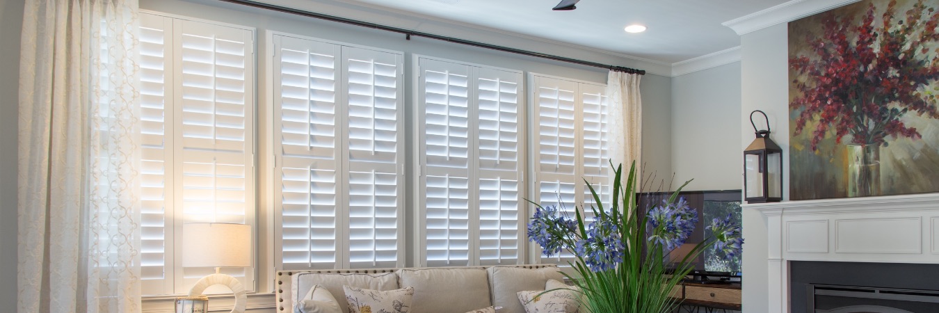 Polywood plantation shutters in Fort Lauderdale living room