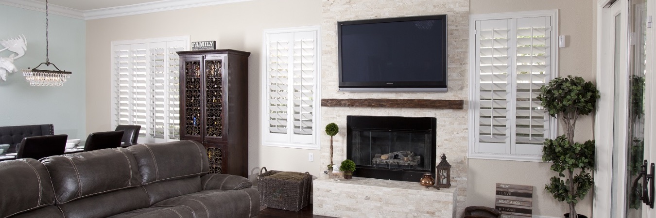 Polywood shutters in a Fort Lauderdale living room