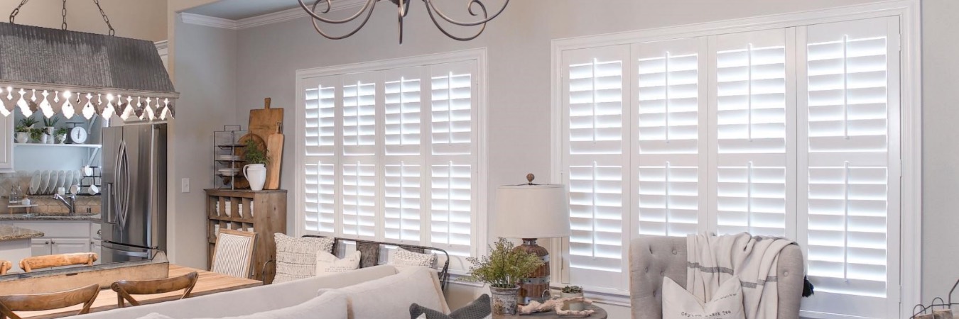 Interior shutters in Delray Beach kitchen