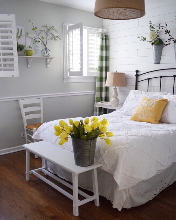 Fort Lauderdale cottage bedroom shutters